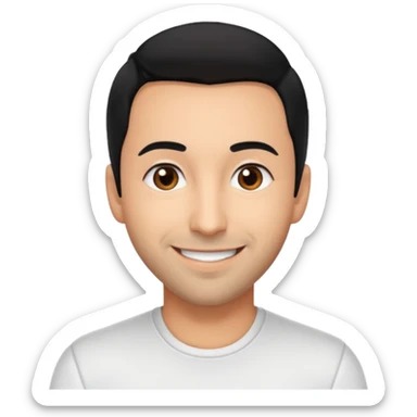 Howie Dorough brown eyes, black hair, white outfit sticker
