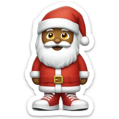 Santa claus wearing nike sneakers  sticker