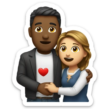 Emoji de una pelirroja mandando un beso con un corazon sticker