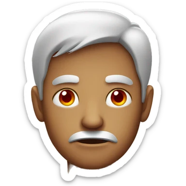 Red eyes tired emoji  sticker