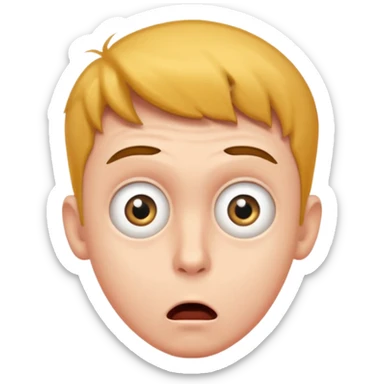 astonished man sticker