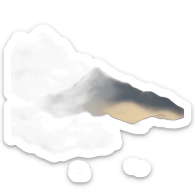 Mountains un front of sun sticker