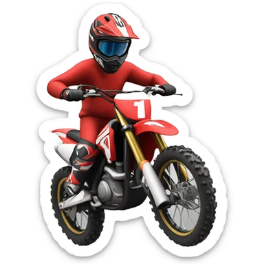 En motorcross sykkel rød gasgas sticker