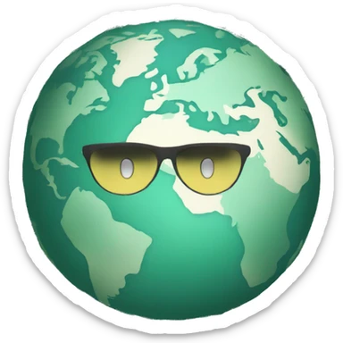 earth with money around  sticker