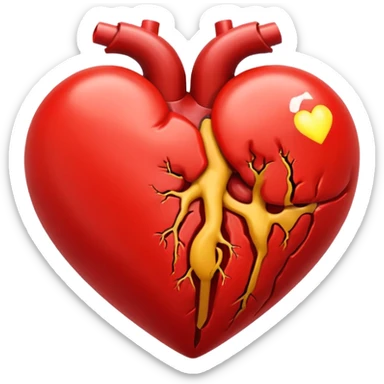 Toxic red Heart
 sticker