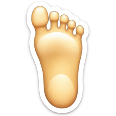 A foot with a broken tiny too sticker