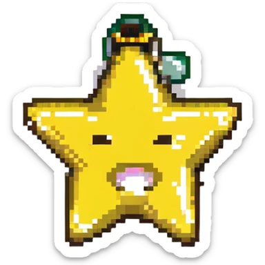 A 100 x 100 pixel emoji showing applause, with a yellow star-shaped mouth that has a zipper, mimicking the attached image. The star shape should be creatively incorporated into the design to represent applause. sticker