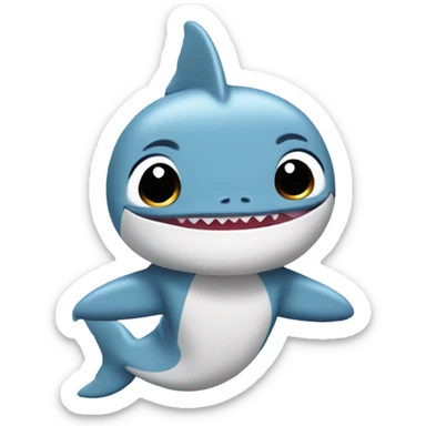 baby shark in a dolphin pyjamas  sticker