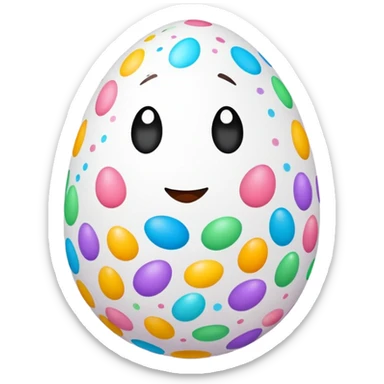 easter egg with francisco written on the side sticker