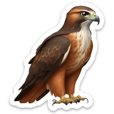 Red tailed hawk  sticker