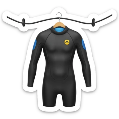 wetsuit hang on a hanger sticker