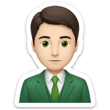 Lawyer with a green suit on sticker