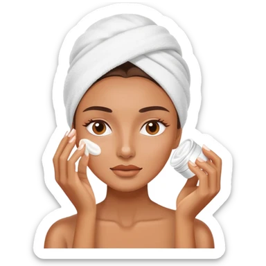woman skincare routine sticker