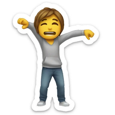 une personne que fais un dab  sticker