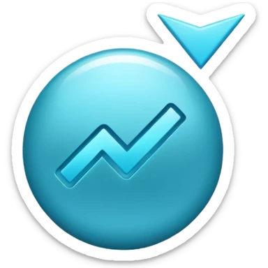 Blauer Haken von tik tok sticker