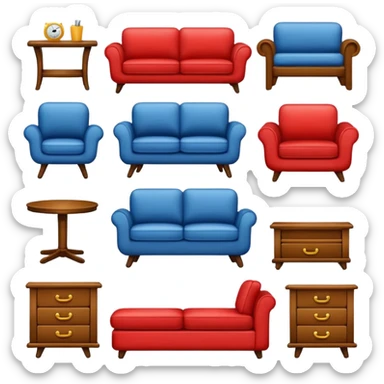 give real furniture emojes sticker
