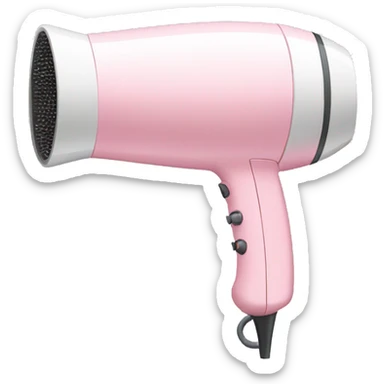 pastel pink and white hair dryer sticker
