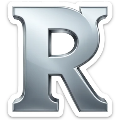 The letter R sticker