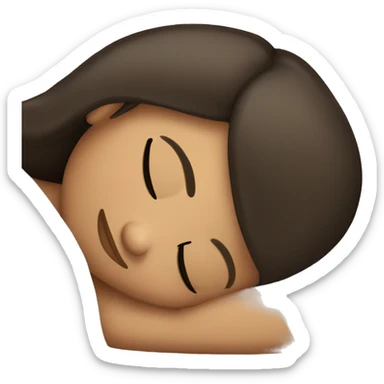 brunette girl sleeping sticker