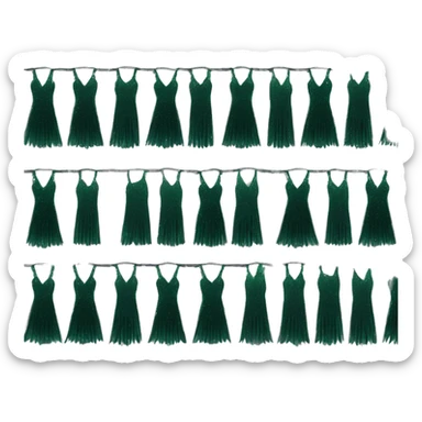 Dark green sparkly flapper style dress with thin straps sticker