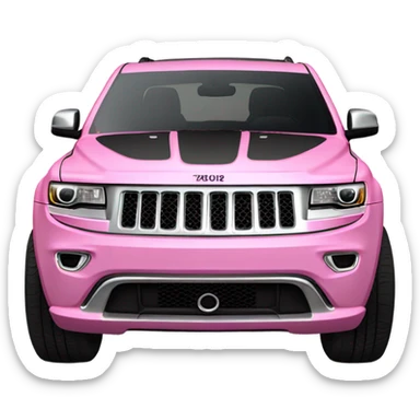 Pink jeep grand Cherokee with black trim sticker