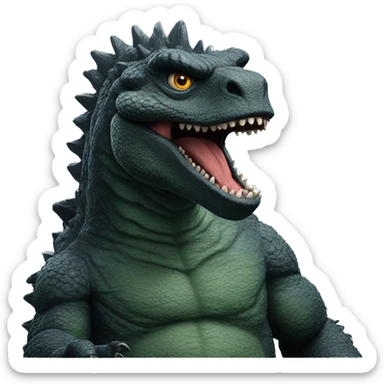 godzilla glaring sticker