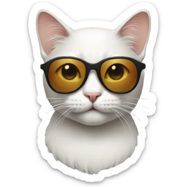 Cat with sunglasses sticker