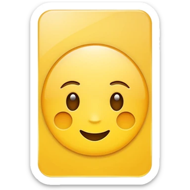 yellow flat card iOs sticker