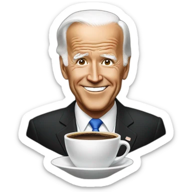 biden whti o coffe sticker