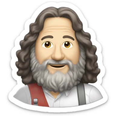 richard stallman riding a fiat 500 sticker