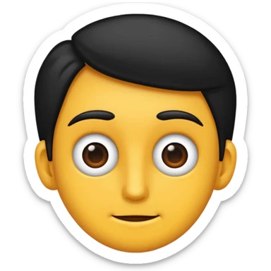 Saçı siyah uzun olan bir erkek çiz sticker