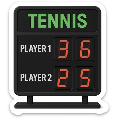 tennis scoreboard sticker
