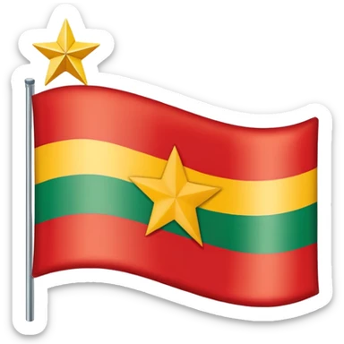 Kurdistan flagged  with one star sticker
