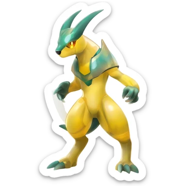 Shiny 4-legged Salandit-Electrike-Amaura-Houndoom-Zeraora-fusion, full body sticker