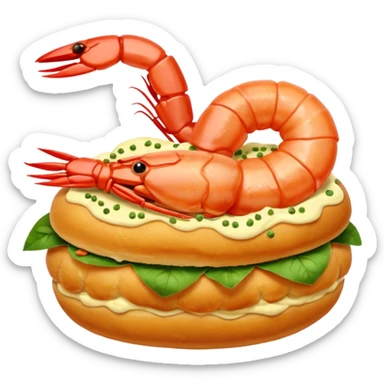 Un choux à la crevette (au lieu d’un choux à la crème) sticker