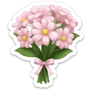 Light pink flower bouquet sticker