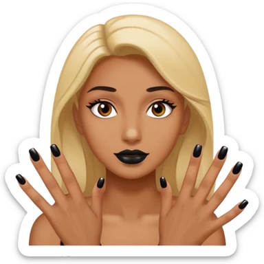  With ber Black nail sticker