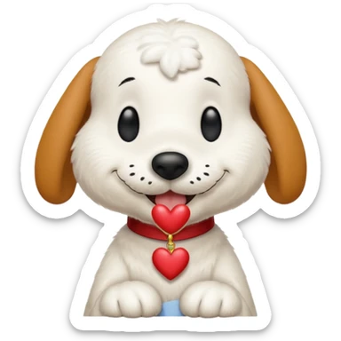 Snoopy giving kisses sticker