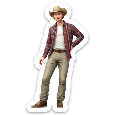 casual outdoor male portrait sticker