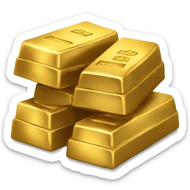 gold bars stacked sticker