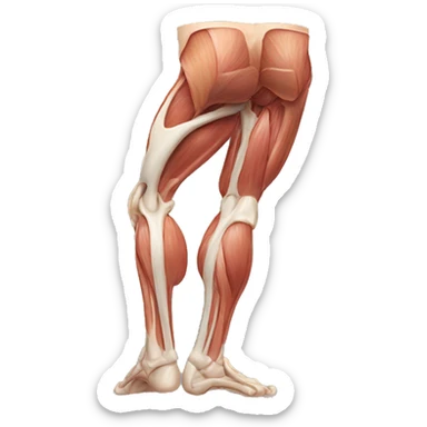 Human anatomy 3D quadriceps muscle sticker