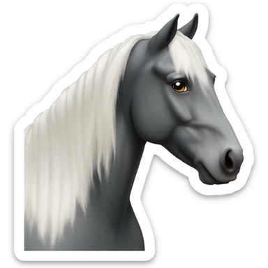 fresian horse sticker