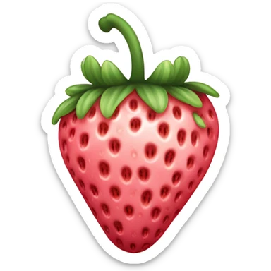 A soft pink strawberry  sticker