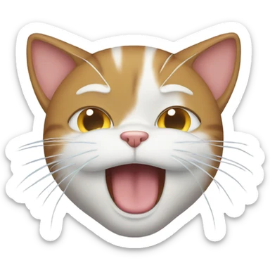 Crying cat emoji sticker