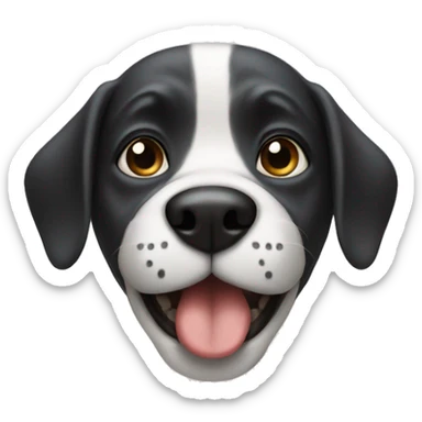 The funny dog head sticker