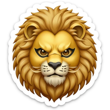 A masked lion sticker
