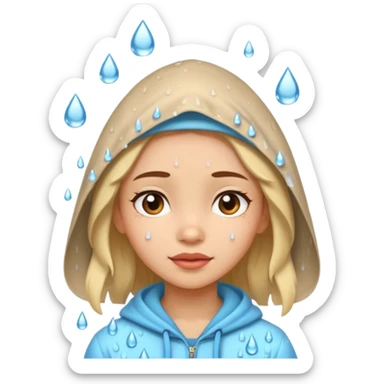 Uborka eső rá esik a lány fejére az uborka sticker