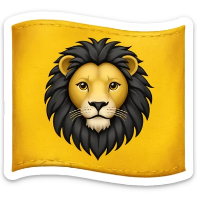 Drapeau flandres lion noir sur fond jaune  sticker