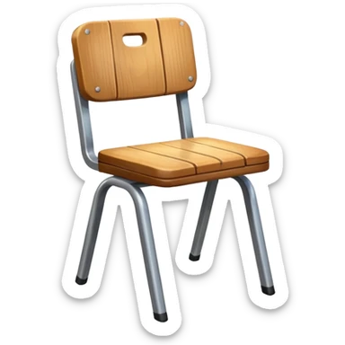 Empty classroom chair = absence sticker
