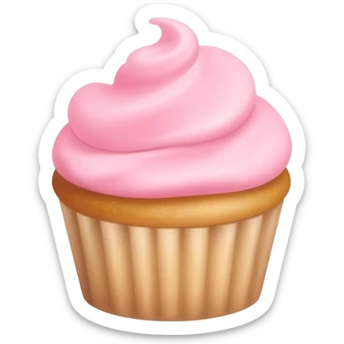 Cupcake with pink icing sticker